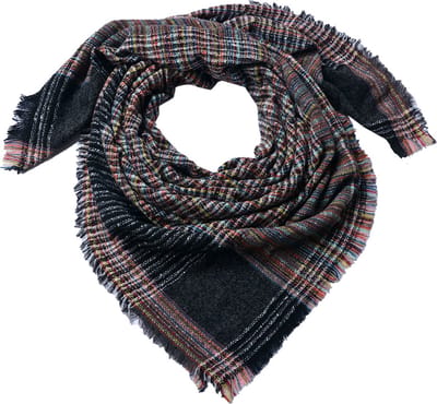 Juleeze Wintersjaal Dames 130x130 cm Grijs Polyester
