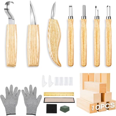 NBAP® Houtsnijset - Houtsnijden - Woodcarving - Natuurlijk