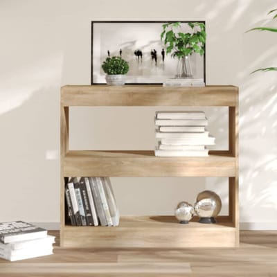 vidaXL - Boekenkast - / - kamerscherm - 80x30x72 - cm - sonoma - eikenkleurig