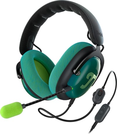 Teufel ZOLA - Bedrade over-ear gaming headset - Home-office - 7.1 binaurale surround sound - donkergrijs Teal & Lime