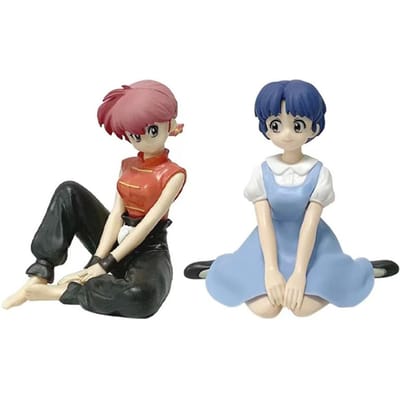 Figurine Anime Officielle Ranma 1/2 Akane Tendo Pose Assise Relaxante Modèle de Collection en PVC Décoration de Bureau Cadeau pour Fans