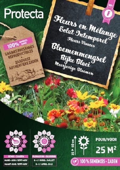 Protecta Bloemen zaden: Bloeiende mix in landelijke stijl 25 m²