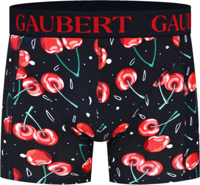 6 stuks GAUBERT® Heren Katoenen Boxershorts | premium herenondergoed | maten M - XXL | Thema: kersen