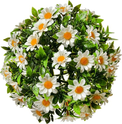 Clayre & Eef Buxus bol Ø 17 cm Wit Groen Kunststof