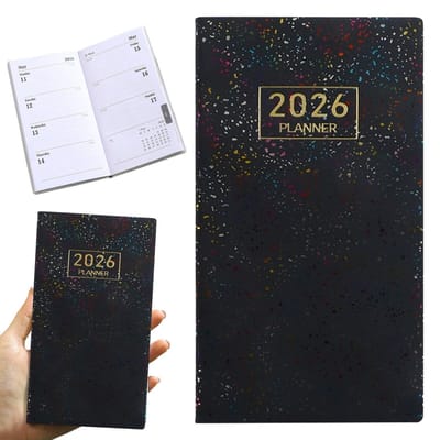 Agenda 2026 - A6 Formaat - 128 Pagina’s - 12 Maanden Kalender - Life Planner 2026 - Jaaragenda voor werk & privé - Planner - Journal - Organizer - Planner voor Werk Studie Thuis - Zwart