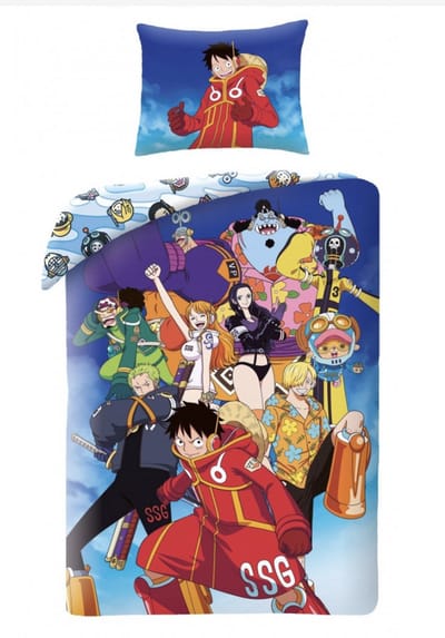 One Piece Wanted Dekbedovertrek 140 x 200 cm polyester