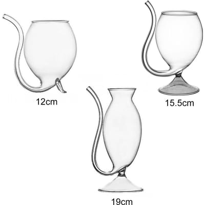 Verre à Vin Impressionnant Amusant Verre Borosilicate Haut Transparent Coupe à Vin pour Maison Clubs Restaurants Hôtels Type 6