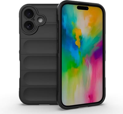 MobyDefend Hoesje - Geschikt voor iPhone 16 - TPU Gripcase - Zwart