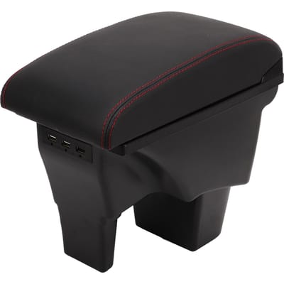 Auto Armsteun Box Zwart Centrale Console Armsteun Opbergbox Rode Steek met USB-interface Vervanging voor Suzuki VITARA
