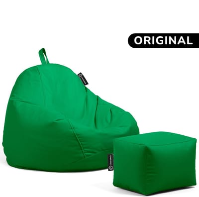 Casacomfy Pear Original - Zitzak met Voetenbankje - Kind & Volwassenen - Binnen & Buiten - Groen