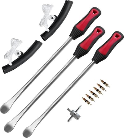 Bandenlichters en wielaccessoires set - 3 bandenlichters, 2 velgbeschermers, ventielgereedschap en ventieldoppen