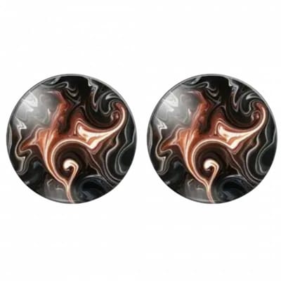 Clip oorbellen 2 cm Amara zwart bruin