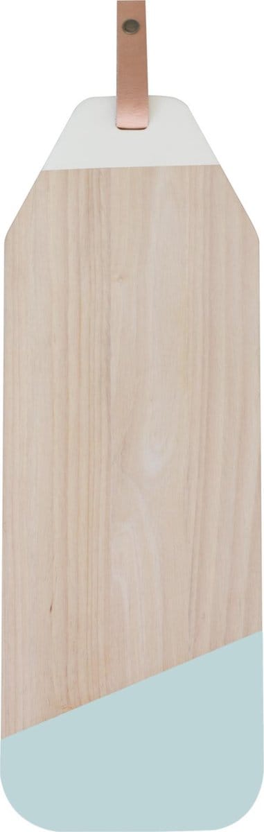Tapasplank Limbo - Rubberhout met Leer - Pastel Mint - TAK Design