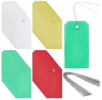 MTTproducts- Etiketten 200 Stuks - Verzendlabels - Kunststof - Waterdicht - Kleurcodering - 4 Kleuren - 12 x 6 cm