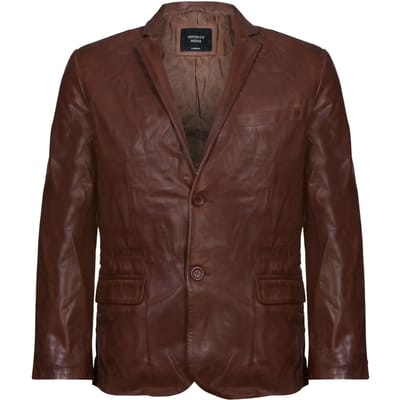 Jas Leren Blazer Zachte Italiaanse getailleerde jas