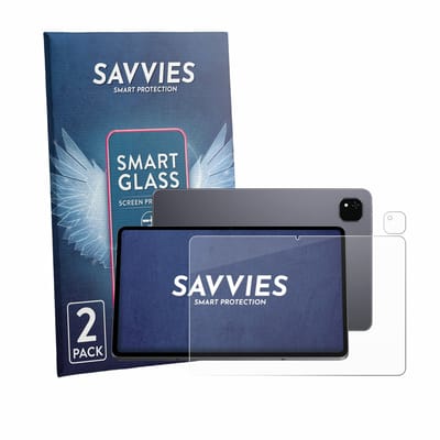 2 Stuks Savvies Screenprotector - geschikt voor Alldocube iPlay 70 Pad Pro (Voor+Camera) - beschermfolie glas transparant