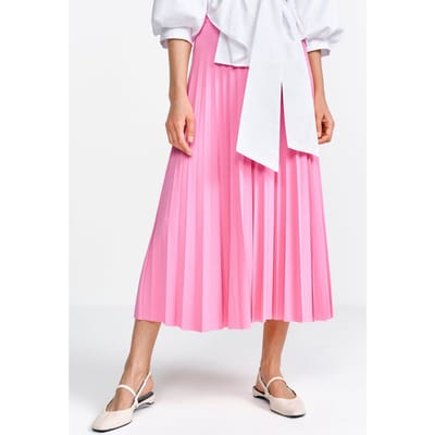 Rich & Royal Plissee Skirt Recycled Bubblegum Pink Size: 34 | Midi Skirts Outlet | Dames | Roze