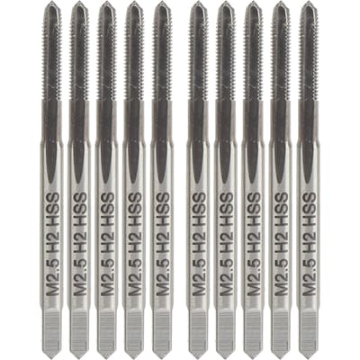 10 stuks HSS Draadtap Hoge Hardheid Machine Tappen Draad Boorbit M2.5 x 0.45 H2