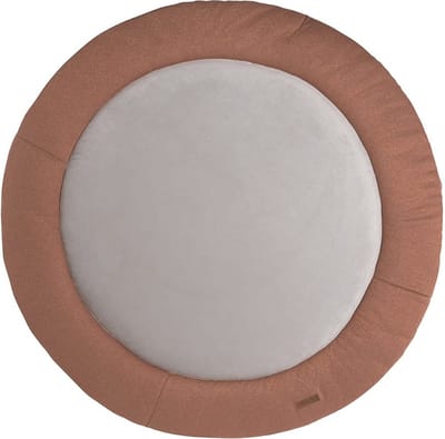Baby's Only Gebreid boxkleed rond Sparkle - Parklegger - Speelkleed - Koper-Honey Mêlee - Ø90 cm - Met subtiel glittertje - Extra dik - Boxmatras - Tweezijdig te gebruiken
