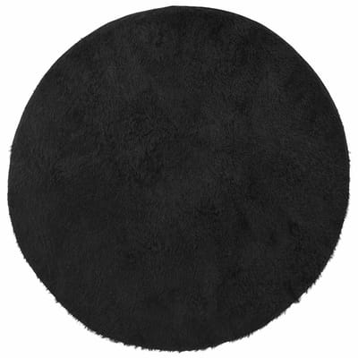 vidaXL - Hoogpolig - vloerkleed - NAVARRA - 100x100 - cm - polyester - zwart