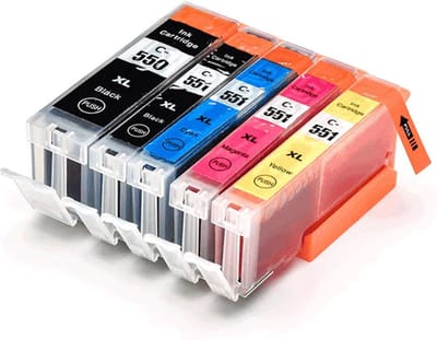 IPEXNL inkt cartridges geschikt Canon PGI-550XL / CLI-551XL, 550xl / 551xl inktcartridges multipack van 5 stuks voor Pixma IP7250, IP8750, IX6850, MG5450, MG5550, MG5600, MG5650, MG5655, MG6350, MG6450, MG6600, MG6650, MG7150, MG7550, MX720, MX925