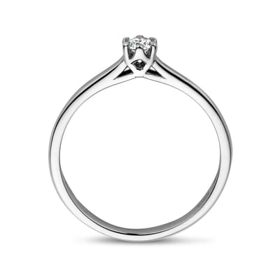 Aanzoeksring Diamant 0.10ct H Si