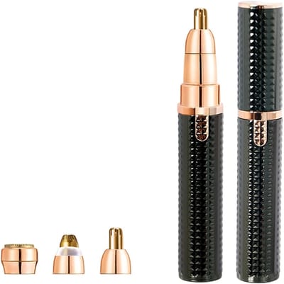 Haartrimmer voor vrouwen in lippenstiftvorm, wenkbrauwtrimmer, USB-oplaadbaar, geschikt voor het verwijderen van lichaams- en gezichtshaar, benen, gezicht en wenkbrauwen (zwart).