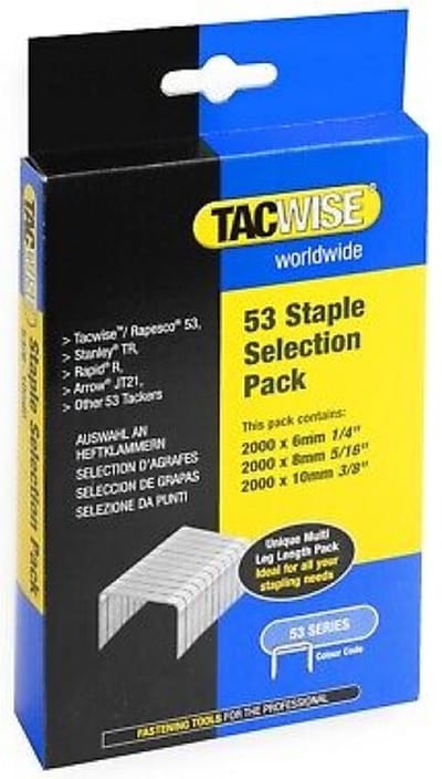 Tacwise nieten voor tacker - Type 53 - 6, 8 en 10 mm - Gegalvaniseerd - 6000 stuks - Multipack