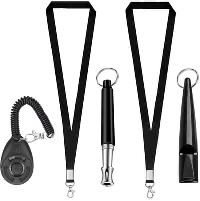 Dailygoody - Hondentrainingsfluitjes - Ultrasone Hondenfluit - Professionele Clicker - Kunststof - Verstelbare Frequenties - Geschikt voor Honden - Ac
