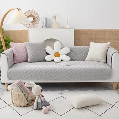 Nieuwe Herfst Winter Melkfluweel Plaid Bankhoes Kussen Effen Kleur Dik Antislip Bankkussen Rugleuning Handdoek Meubelhoes 70x70cm 1pcs