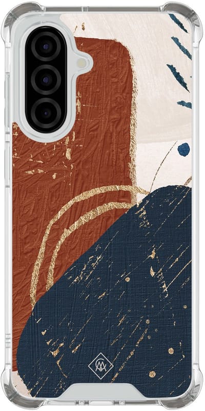 Casimoda® hoesje - Geschikt voor Samsung Galaxy A36 - Abstract Terracotta - Shockproof case - Extra sterk - TPU/polycarbonaat - Multi, Transparant