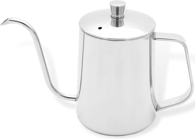 House of Husk Slow Coffee Ketel - Zilver- Pour Over Kettle - Gooseneck kettle - Heet Water Ketel - Coffeemaker - RVS - Cafetière - Pour Over - Koffie - 600 ml