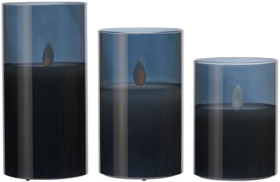 Arti Casa LED Kaars in glas 3st