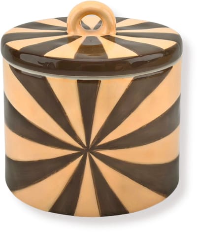 Housevitamin - Opbergpot - Swirl - Bruin/Karamel - Dolomiet - 11x11x11,5cm
