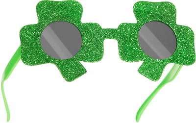 dressforfun - St. Patrick’s Day Pretbril klaverbladeren met getinte glazen - verkleedkleding kostuum halloween verkleden feestkleding carnavalskleding carnaval feestkledij partykleding - 302555