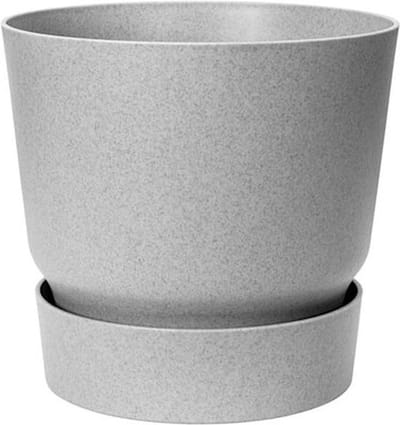 Elho Greenville Rond 40 - Grote Bloempot voor Buiten met Waterreservoir - 100% Gerecycled Plastic - Ø 39 x H 36.8 cm - Living concrete