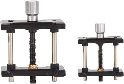 2 Stuks Horlogehouders van Zwart Kunststof, Horlogemaker Gereedschap voor Horloge Reparatie en Onderhoud