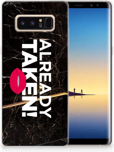 Samsung Galaxy Note 8 Siliconen hoesje met naam Already Taken Black