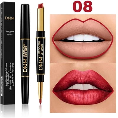 2-in-1 Dubbelkoppige Lipliner Potloden Lippenstift Waterdicht Langhoudend Hydraterend Pigmenten Lipcosmetica Matte Lippenstift Make-up