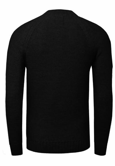 Chunky effen kleur trui met hoge kraag