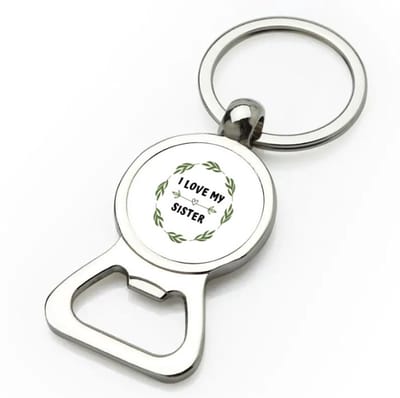 Akyol - i love my sister flesopener - Zus - liefste zus - verjaardag - cadeautje voor zus - zus artikelen - kado - geschenk - 9 bij 3 cm