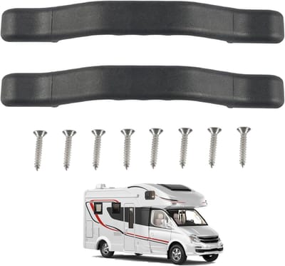 Camper Greep - Veiligheidsleuning Set - Veilig Instappen - Robuuste Nylon Constructie - 2 Delig - Zwart