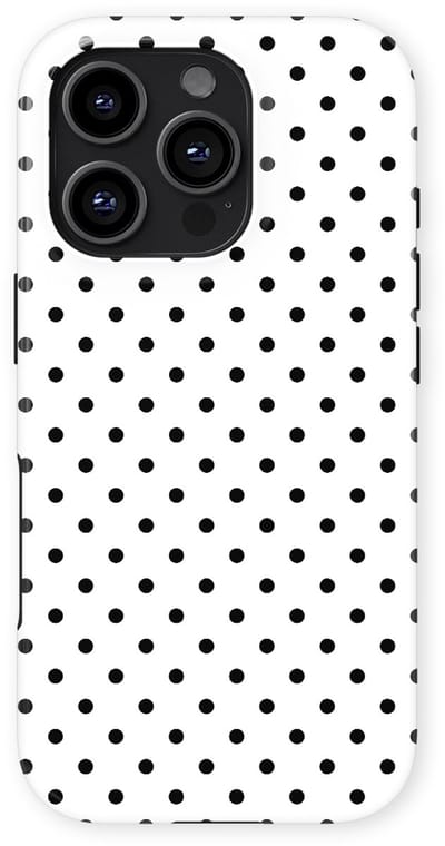 Polka Dots Hoesje geschikt voor iPhone 16 Pro | Geschikt Voor Mag | Stippen Design Backcover geschikt voor iPhone 16 Pro Mono Dots