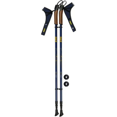Abbey Camp Nordic Walking Stokken - Telescopisch Verstelbaar - Per Paar - Blauw/Grijs