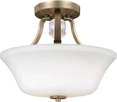 Feiss LED Plafondlamp Evington | 2X E27 Max 60W | Dimbaar | Sunset Gold