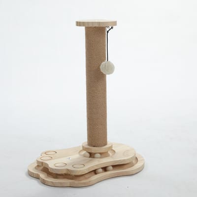 Kattenu Speeltoren voor katten - Kattenspeelgoed - Hout - Bruin - 30x40x49 cm