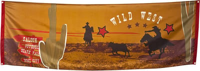 Boland - Polyester banner 'Wild West' - Cowboys & Indianen - Cowboy & Indianen