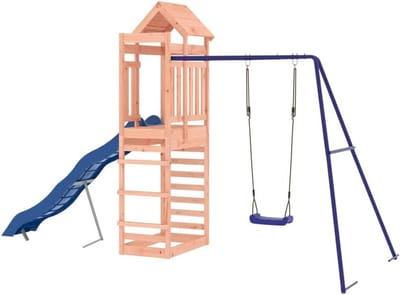 Speelhuis Hout - Buitenspeeltoestel Tuin - Kinderen Buiten Spelen - Massief Douglas Hout - 422 x 185 x 239 cm