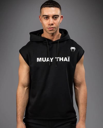 Venum Muay Thai VT Mouwloze Hoodies Zwart Wit - S