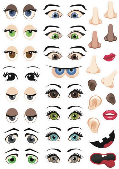 Graine Creative GC Stickers Gezichten 124 stuks